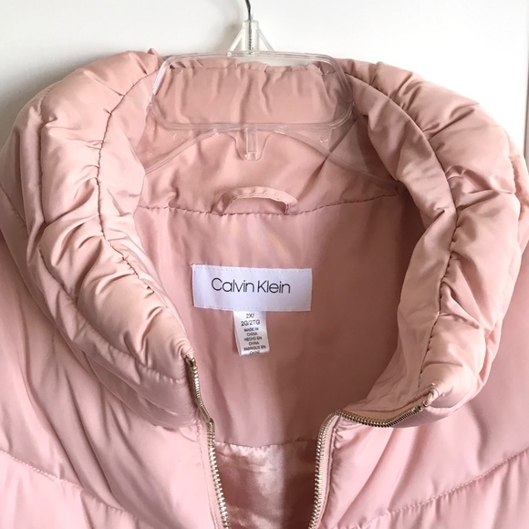 CALVIN KLEIN Puffer Vest Jacket Pink Blush NWOT Women’s Plus Size 2X - Picture 3 of 16